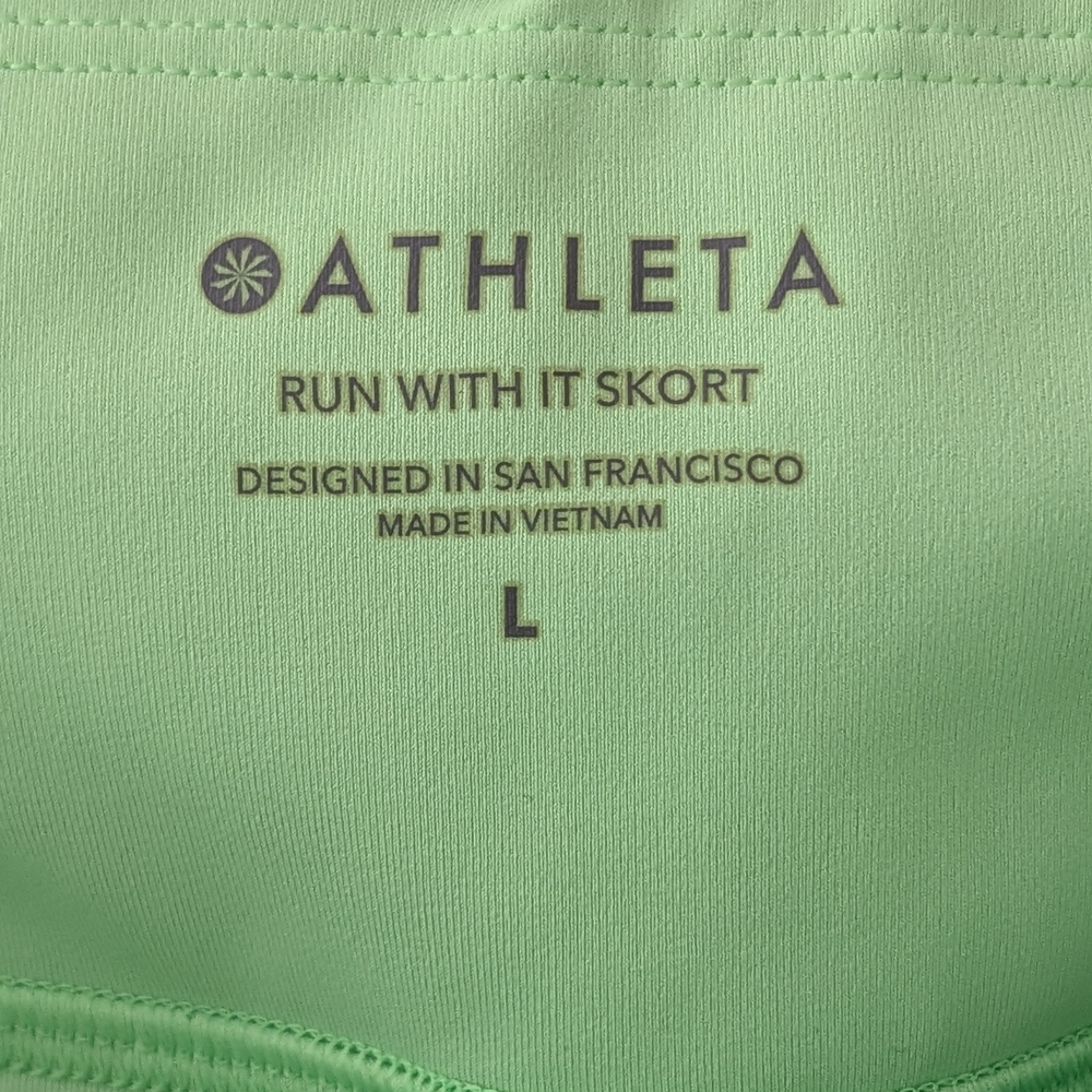 Athleta Neon Lime Run With It Skort - Picture 3 of 5